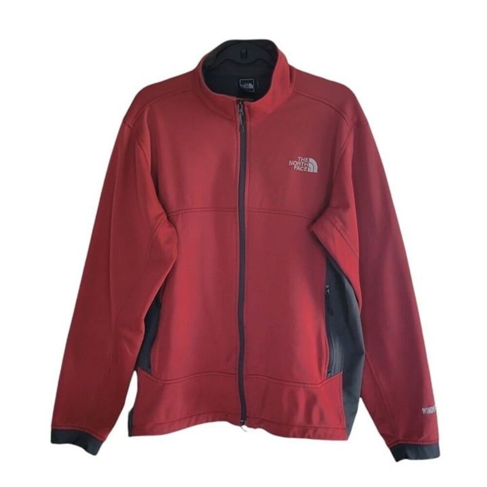 The North Face Mens Orange L Jacket Full Zip Long Sleeve High Collar